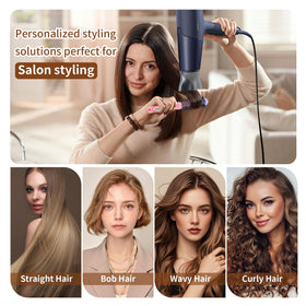 Compact, powerful blow-drying tool feel of UREELIN brush for at-home salon looks