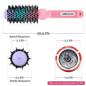 Ergonomic handle of UREELIN round brush for comfortable styling sessions