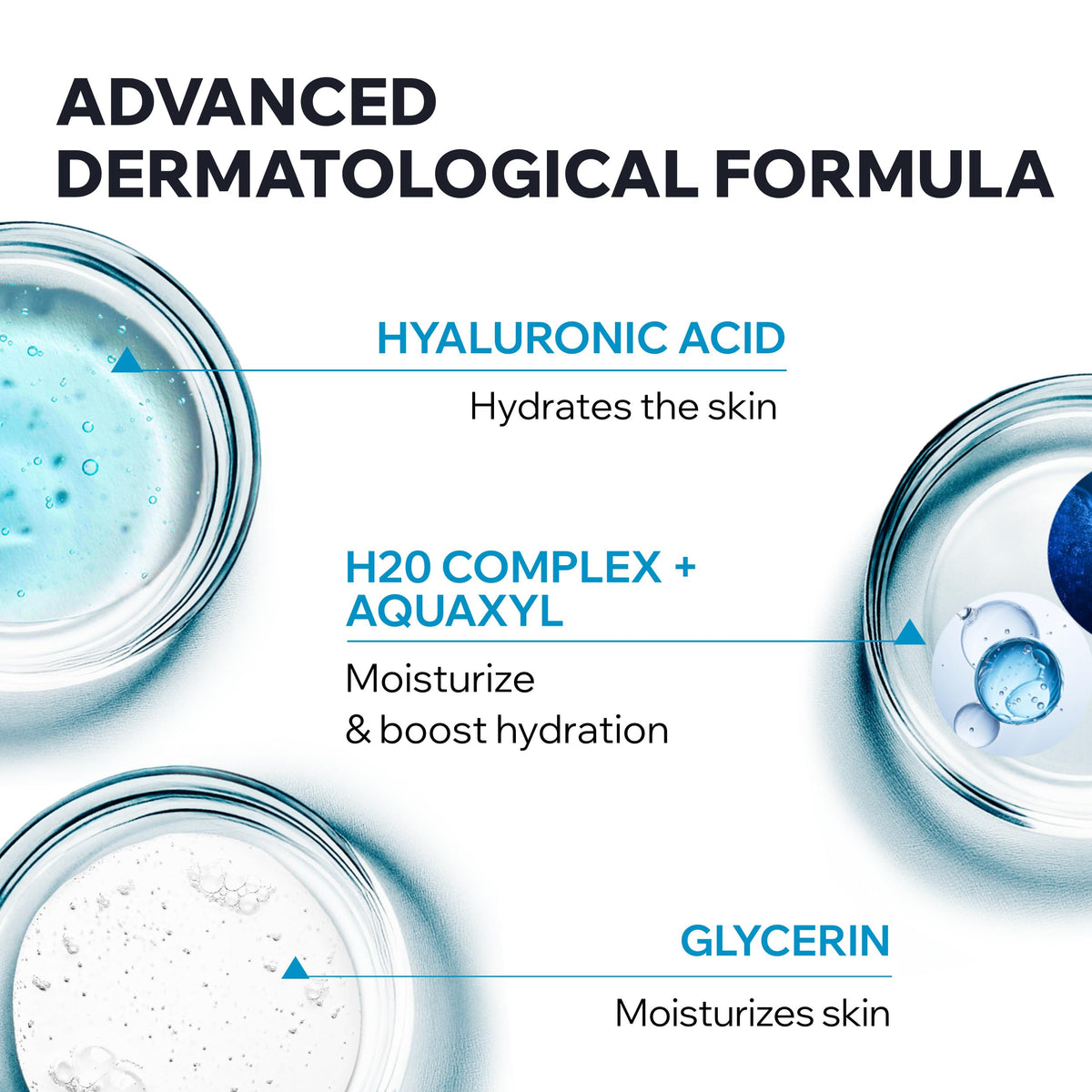 Uriage 24h hydration concept depicted on bottle label for long-lasting moisture.