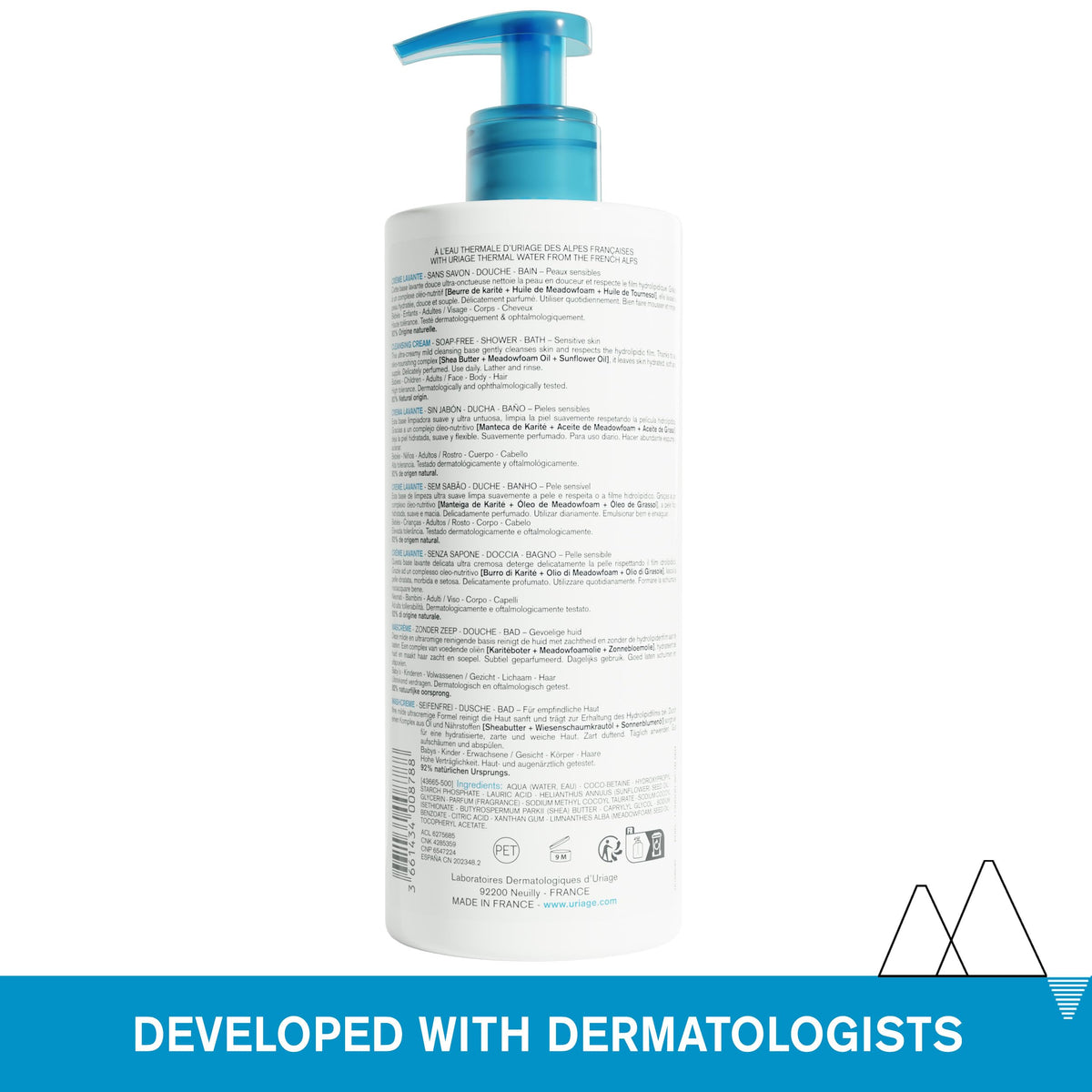 Product packaging and branding of Uriage Daily Cleansing Cream