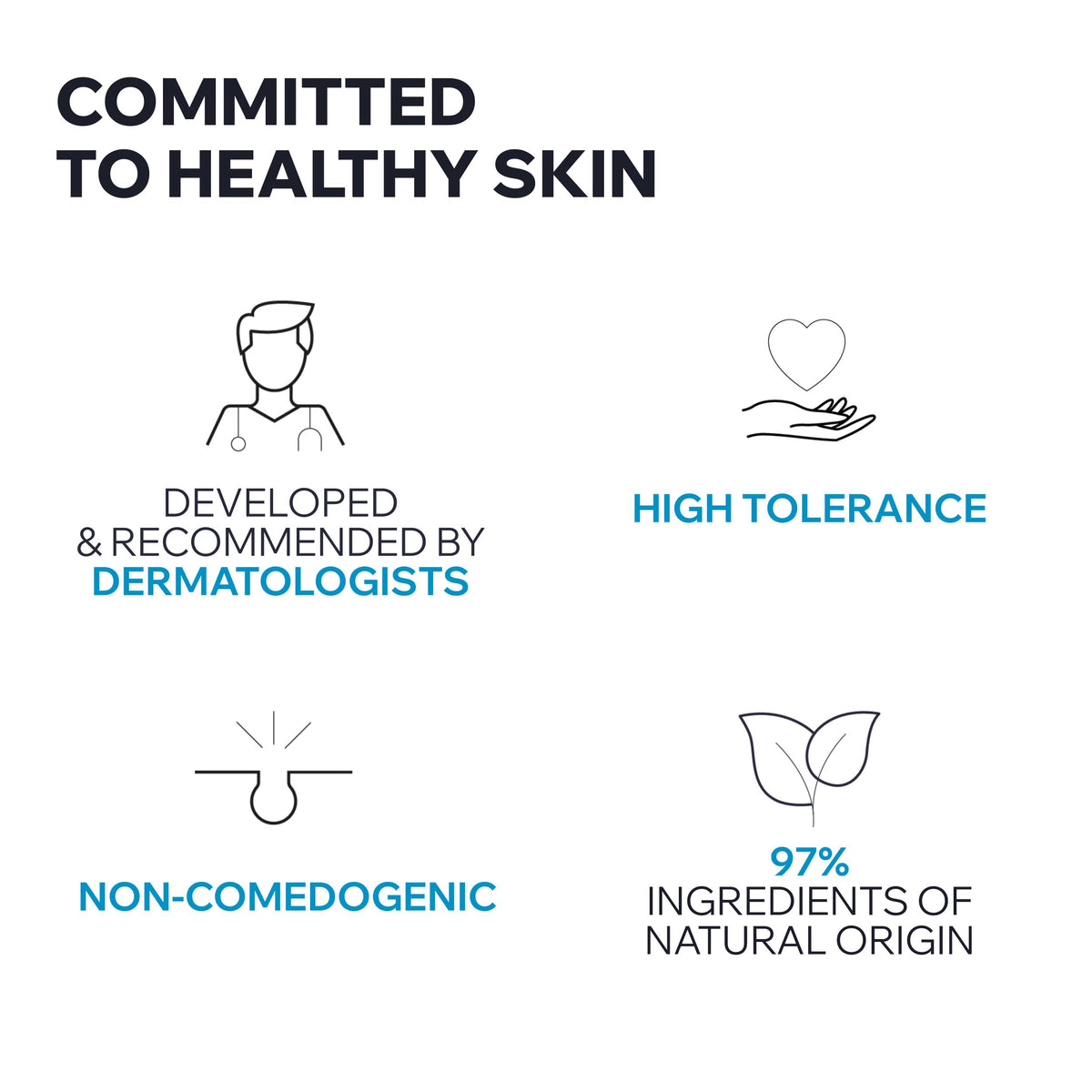 Non-sticky, non-greasy texture suits all skin types.