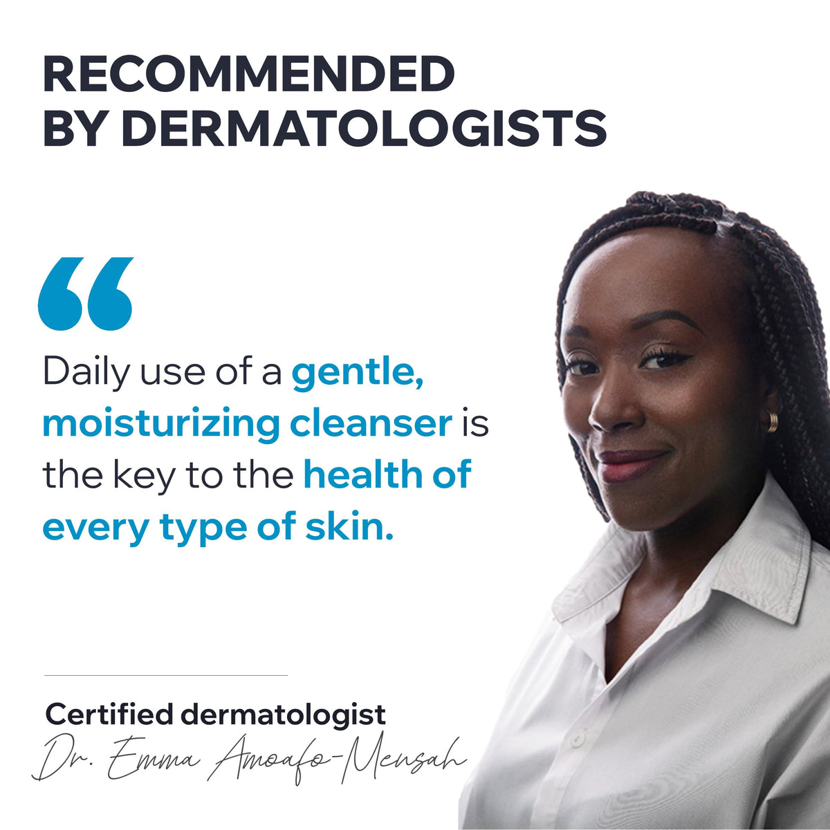 Dermatologist-tested, high tolerance cleanser for the whole family