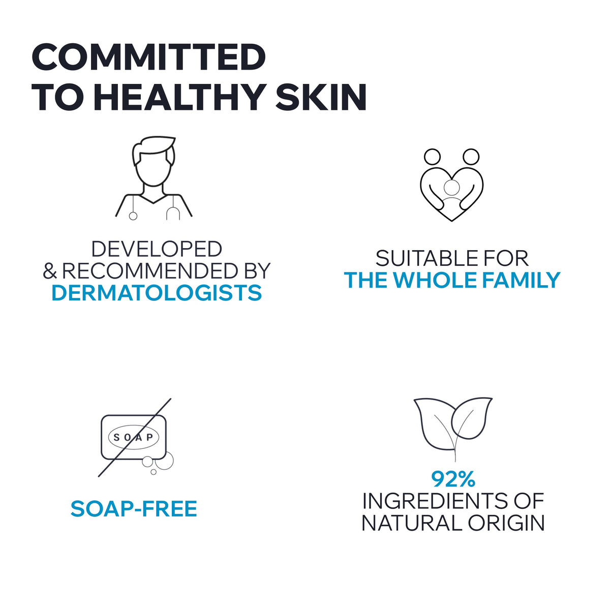 Gentle cleansing for face, body, and hair in a single product