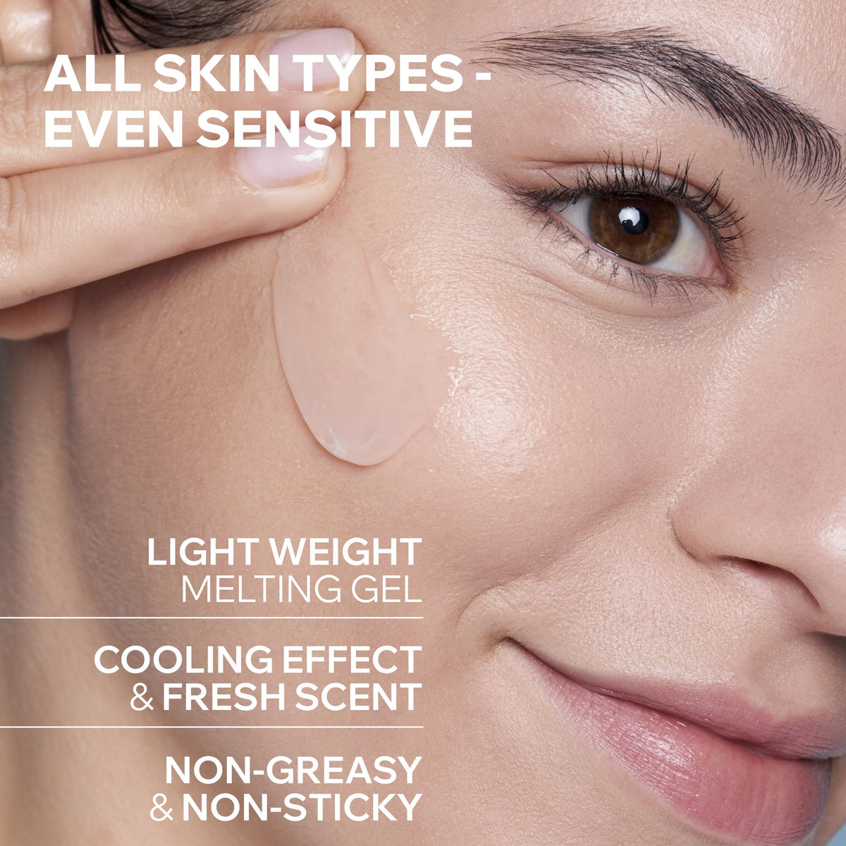 Hyaluronic acid-enriched gel from Uriage for plumped, radiant skin.