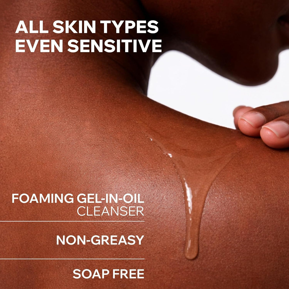Uriage hydrating film after wash illustrates lasting skin moisture.