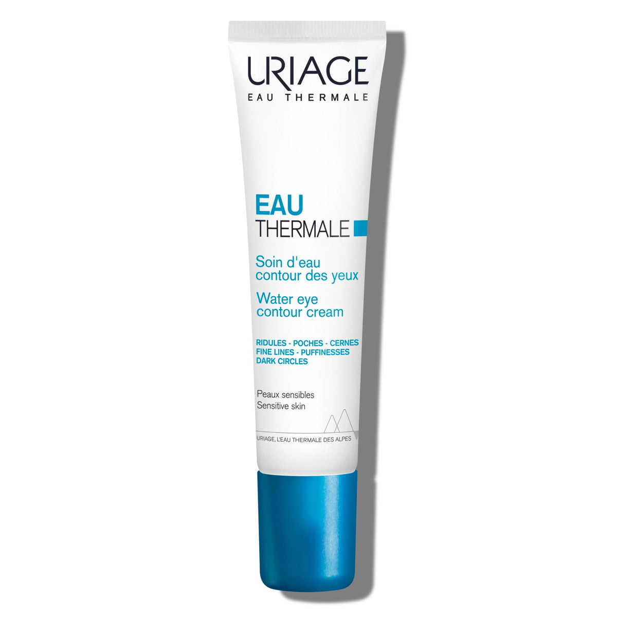 Uriage Water Eye Cream packaging with fragrance-free formula for sensitive skin