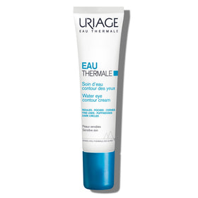 Uriage Water Eye Cream packaging with fragrance-free formula for sensitive skin