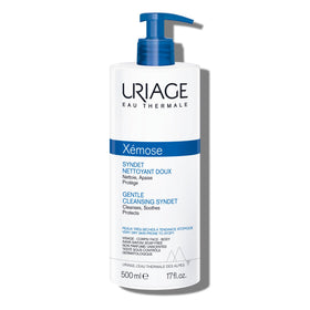 Uriage Xémose face and body wash bottle for gentle daily cleansing on dry skin.