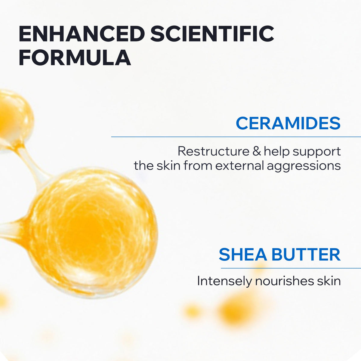 Uriage Xémose Shea Butter formula highlighted for soothing dry skin relief.