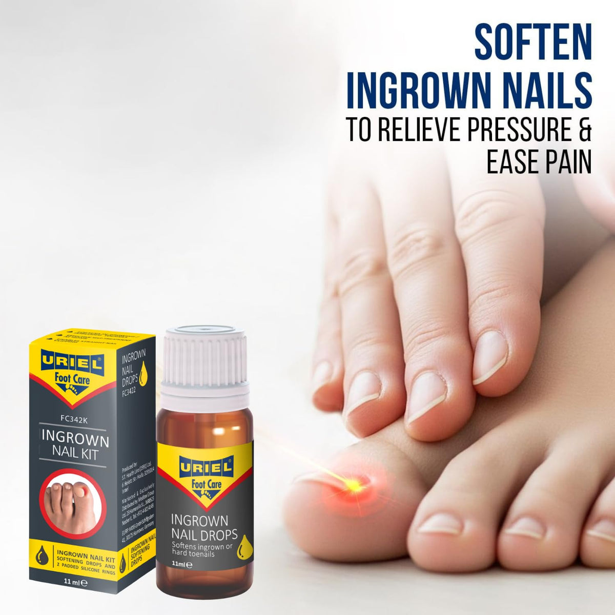 URIEL ingrown treatment drops soften nail and surrounding skin