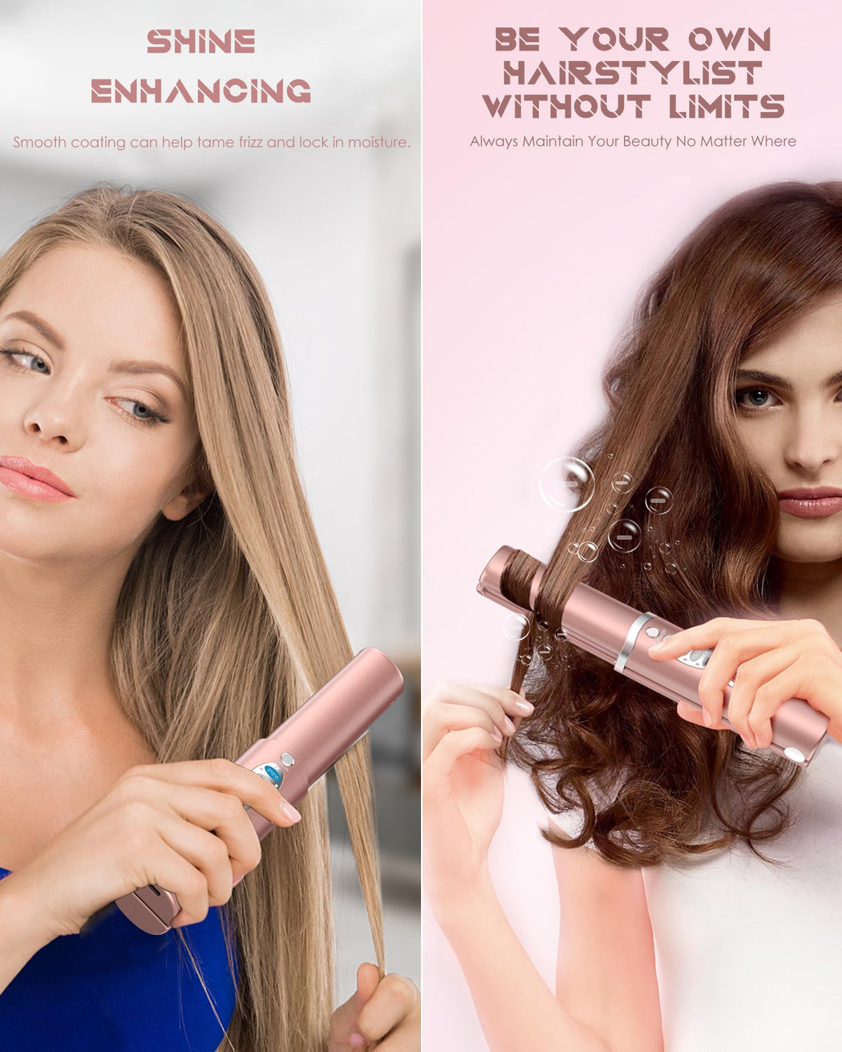 URJD 2 in 1 straightener and curler for versatile looks