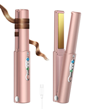 URJD cordless hair straightener front view for on the go styling
