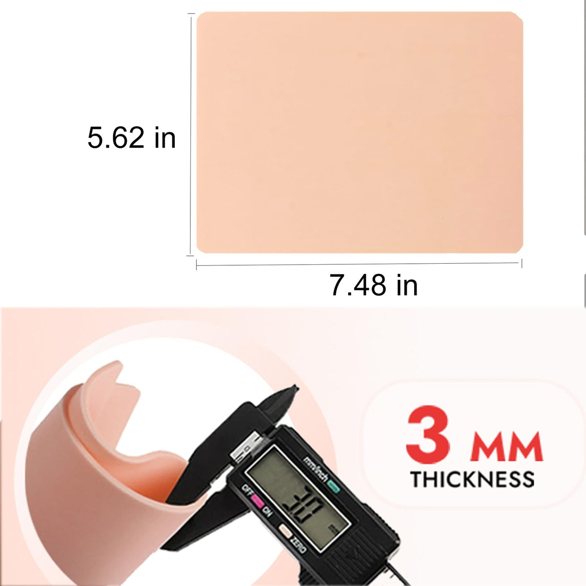 Urknall 3mm depth-control skin helps refine needle depth during sessions.