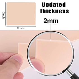Urknall soft silicone practice skin close-up shows lifelike texture and stretch.