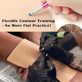 Urknall tattoo skin offers durable stretch resistance for shading and line work.