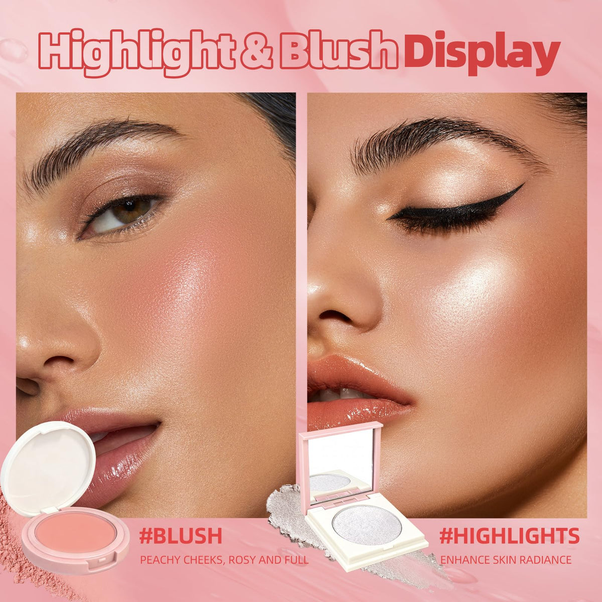 URQT highlighter highlights cheekbones with subtle glow