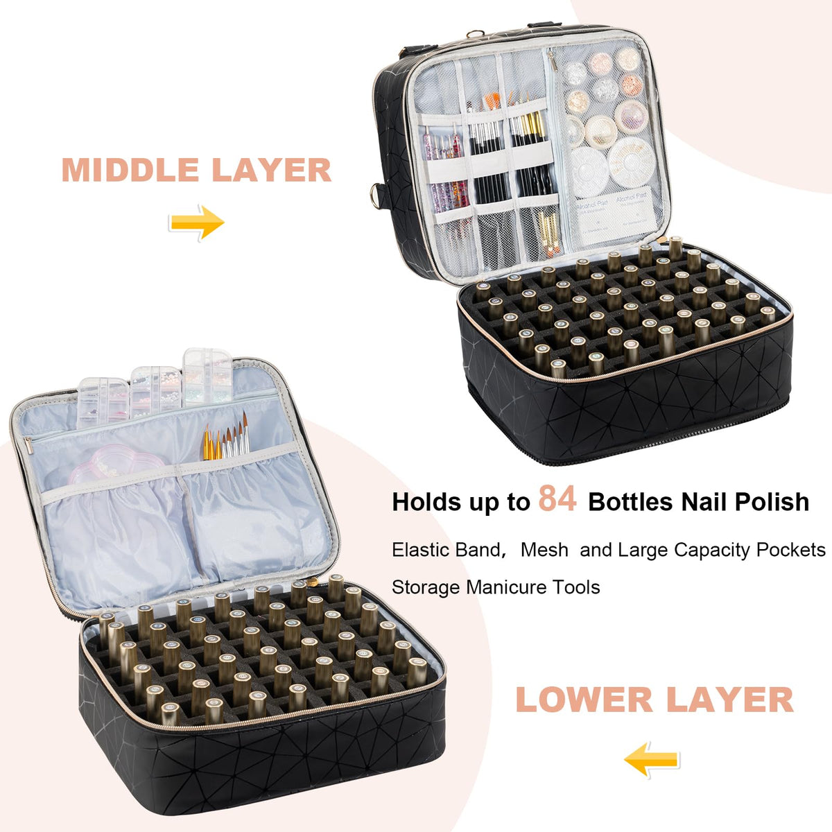 Side carry handles on the Uross organizer for easy travel