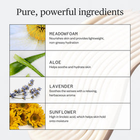 Ursa Major Botanic Buzz Body Lotion cream texture ready for fast absorption.