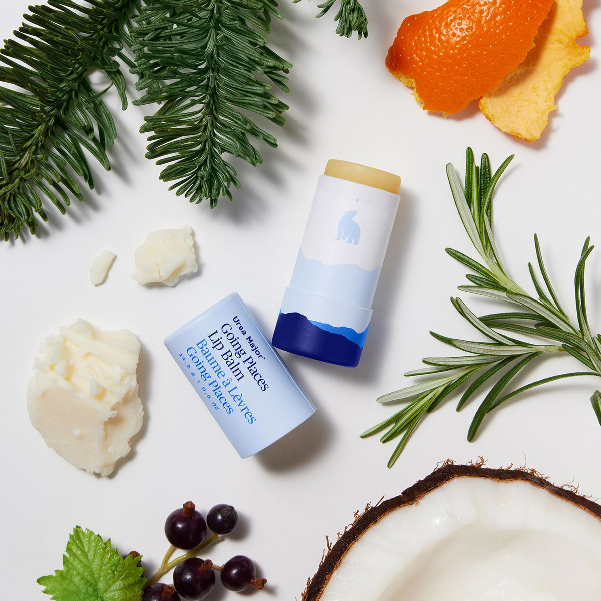 Ursa Major Going Places lip balm daily use for wind protection