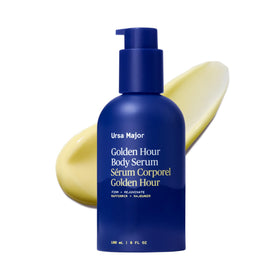 Ursa Major Golden Hour Body Serum bottle—hydrating, smoothing skincare ready for daily use.