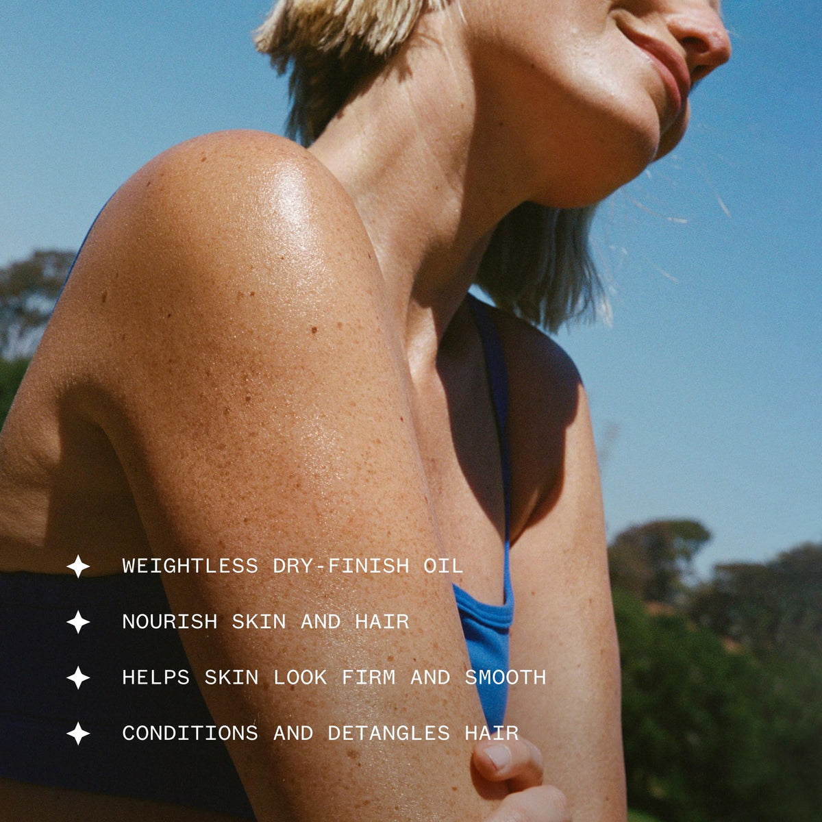 Ursa Major Golden Hour Dry Oil texture close-up highlights light, non-greasy finish.
