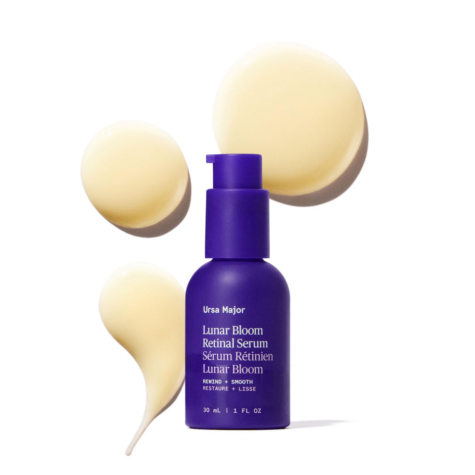 Ursa Major Lunar Bloom Serum bottle for gentle nighttime renewal