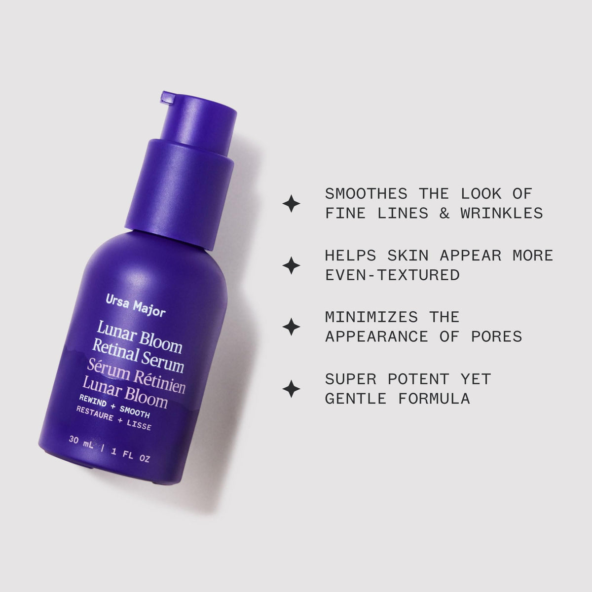 Ursa Major Lunar Bloom Serum dropper enables precise nightly dosing