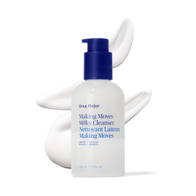 Ursa Major Making Moves Milky Cleanser bottle on sink for gentle cleansing