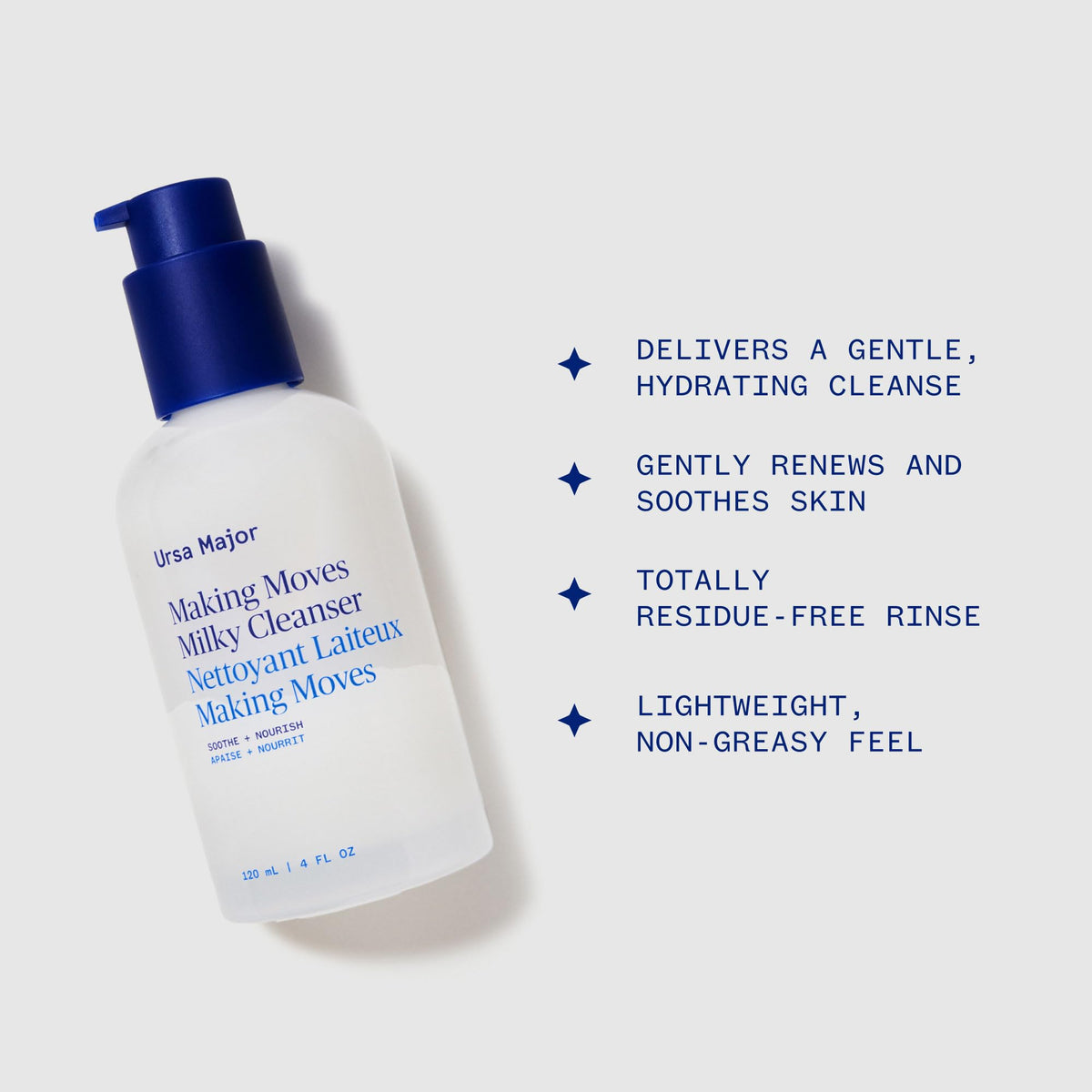 Ursa Major Making Moves Milky Cleanser aroma highlighting ginger and bergamot