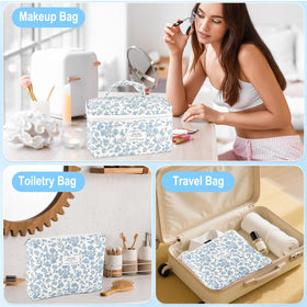 URSKYTOUS large-capacity quilted makeup bag for brushes and skincare