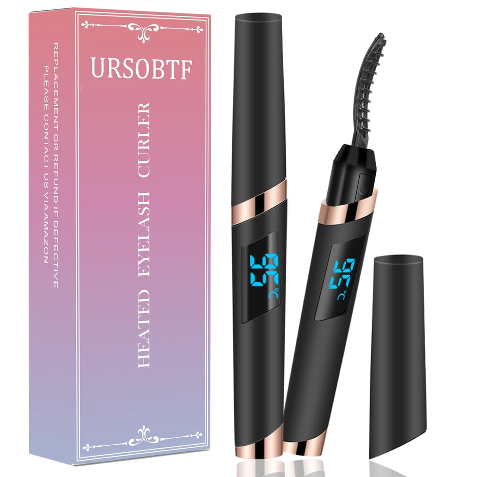 URSOBTF heated eyelash curler front view for easy handling and everyday use.
