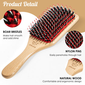 URTHEONE nylon ball tips brush massages scalp while smoothing
