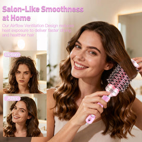 URTHEONE round brush lifts roots for natural volume and body.