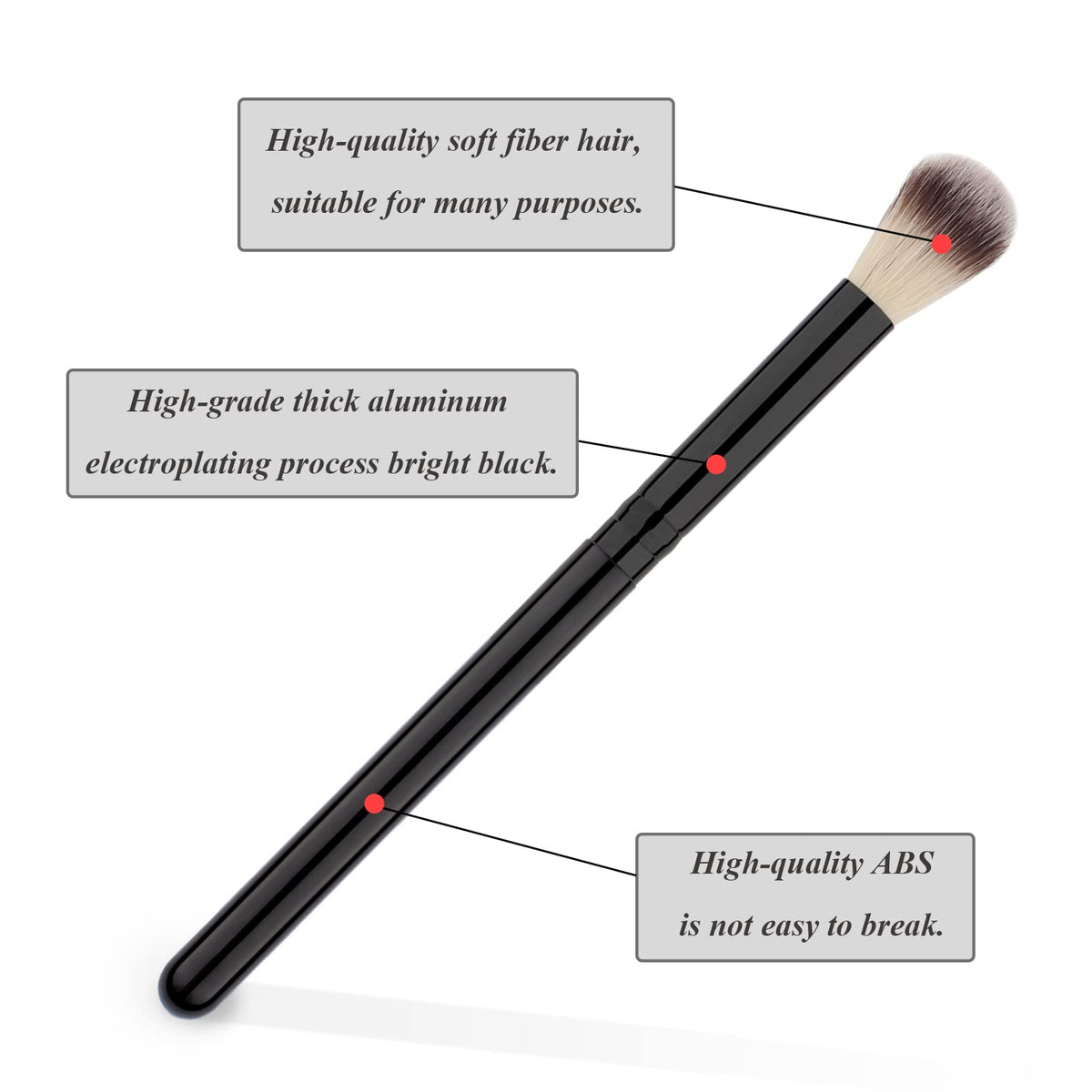 Urtlia fluffy brush with premium cruelty-free fibers for gentle makeup application.