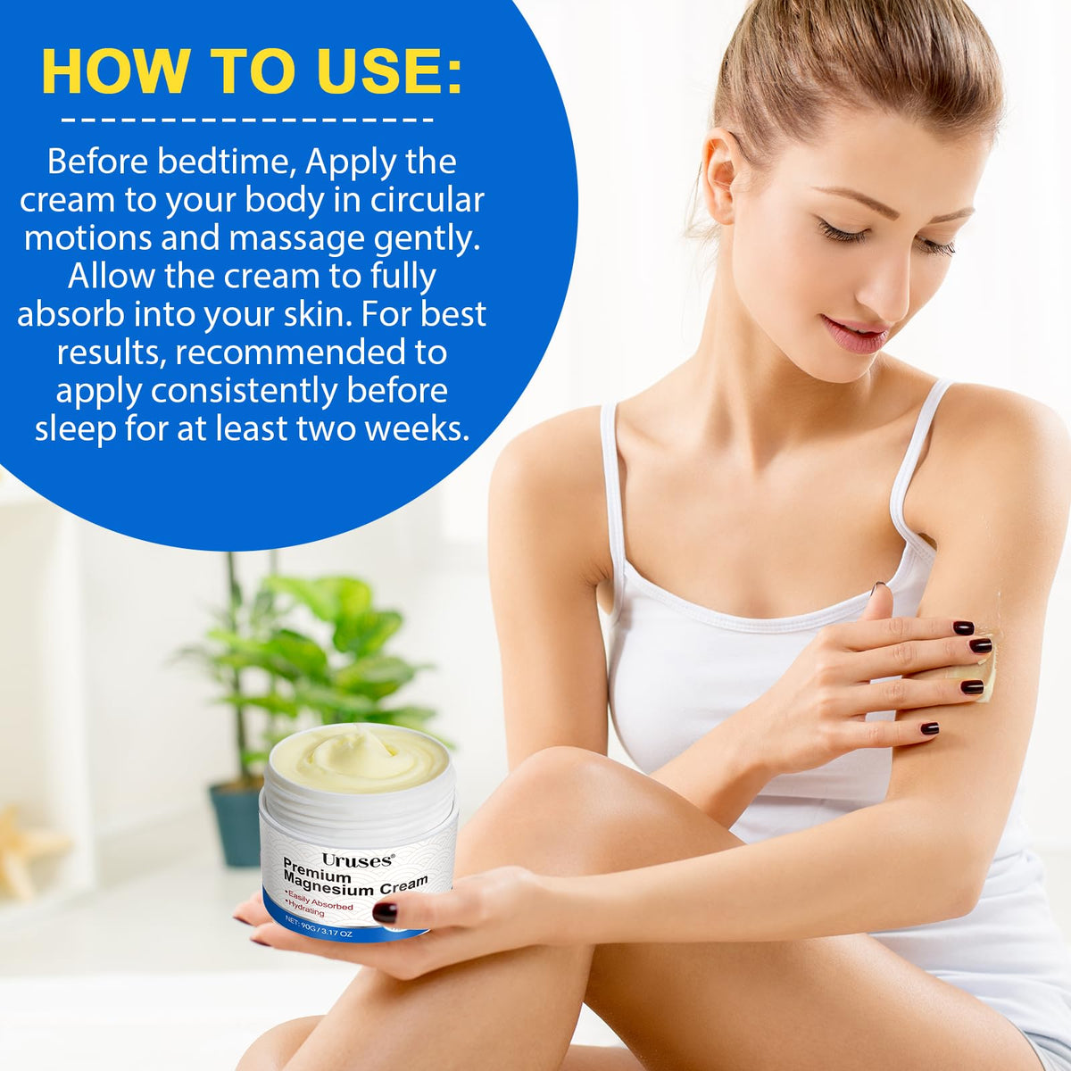 Uruses 2Pack Magnesium Cream packaging display signals premium skincare