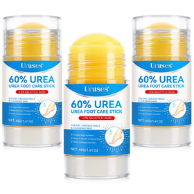 Uruses 3Pack Urea Cream 60% packshot shows easy home foot care routine