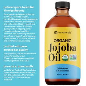 Us Naturals eco packaging underscores sustainable, glass bottle design.