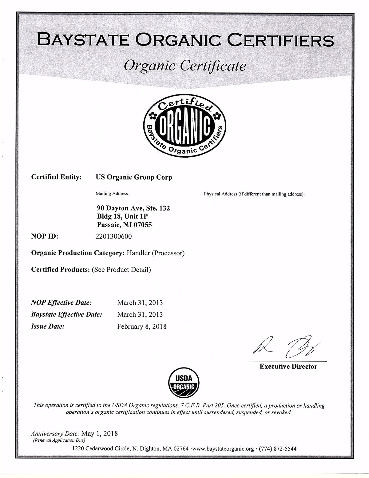 US Organic Apricot Kernel Oil packaging emphasizes GMP and USDA certifications.