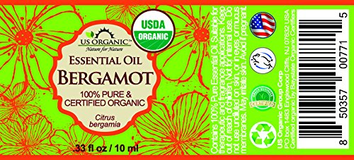 US Organic bergamot oil dropper cap for precise dosing.