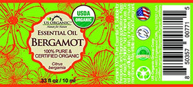 US Organic bergamot oil dropper cap for precise dosing.