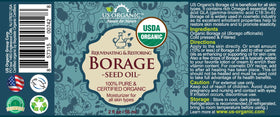 Amber glass bottle of US Organic Borage Seed Oil preserves freshness