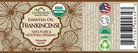 US Organic frankincense essential oil diffuser blend creating a calming space.
