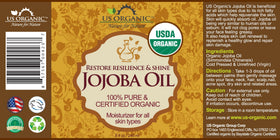 US Organic Jojoba Oil pump bottle — easy, mess-free application for facial oils.