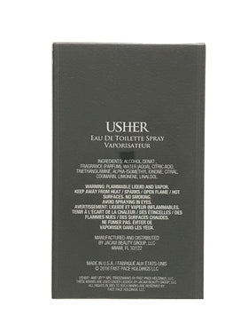 Usher Eau de Toilette box packaging, presenting an elegant gift-ready presentation.