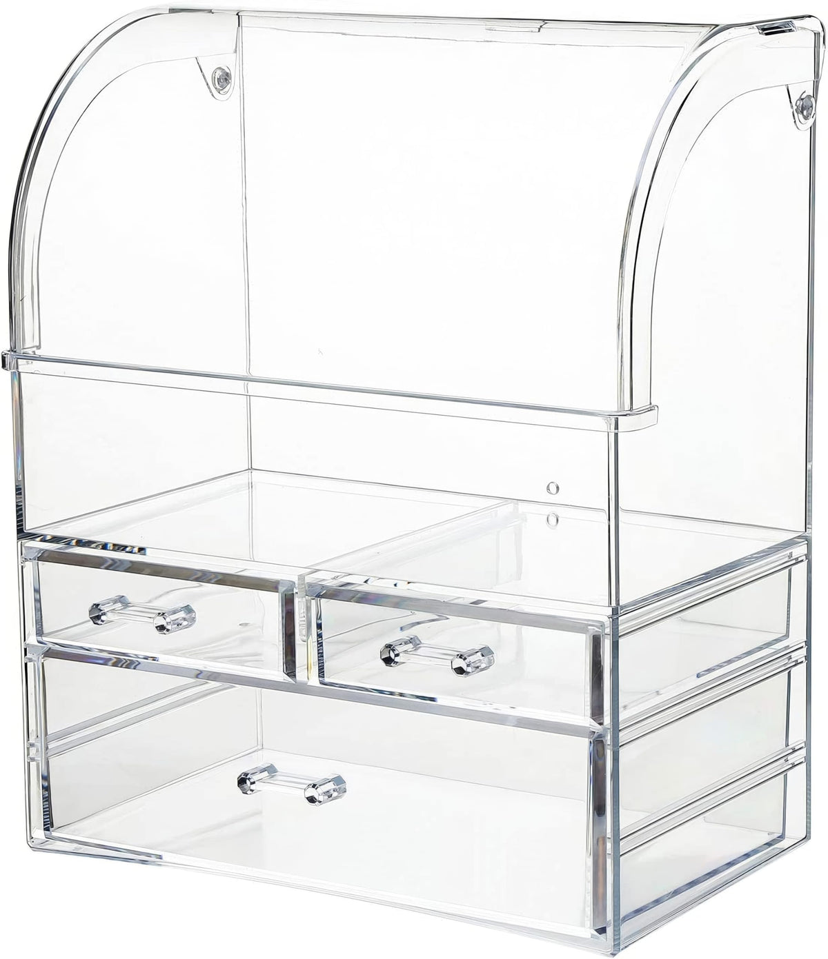 UShioart large capacity makeup organizer on vanity in use
