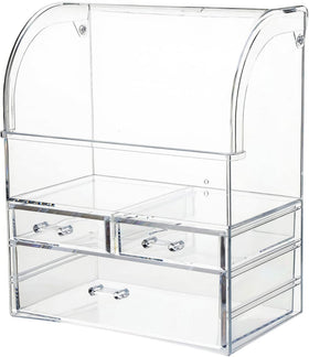 UShioart large capacity makeup organizer on vanity in use