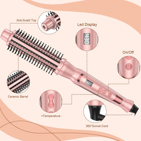 USHOW adjustable temperature settings tailor heat for fine to thick hair.