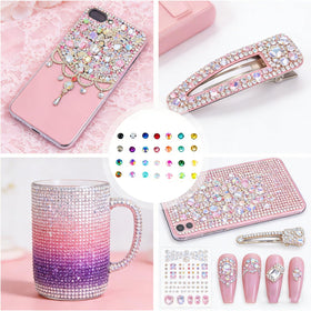 USLVL nail art with gems on nails for stylish, durable designs.