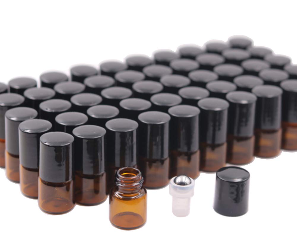 USRommaner amber glass roller bottle 1ml ready for portable samples