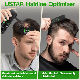 USTAR barber comb helps blend fibers and reduce fallout.